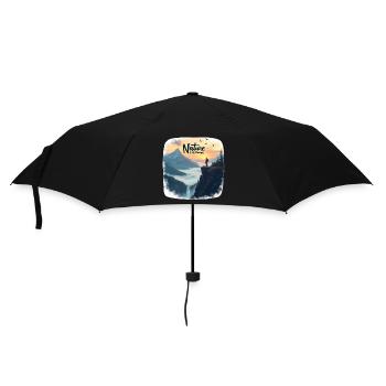 Nature is my Therapy - Hiking in the mountains - Umbrella (small) - black - Front