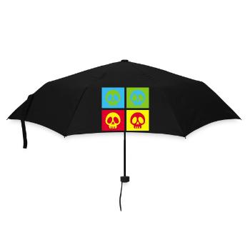 Crâne manga pop art - Parapluie standard - noir - Devant