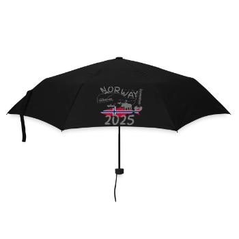 Norway 2025 Pollock with Mountains and Moose Fishing - Umbrella (small) - black - Front
