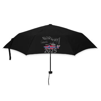 Norway 2025 Pollack with Mountains and Moose Fishing - Umbrella (small) - black - Front