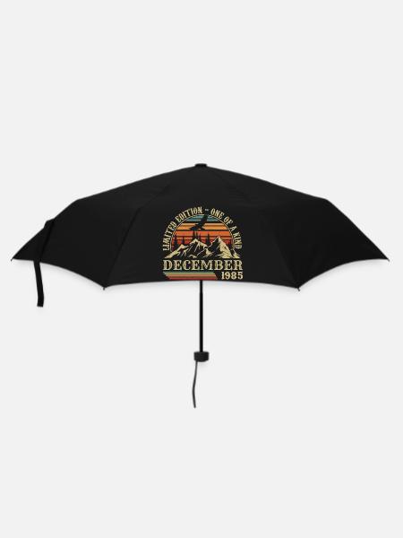 Jahrgang Dezember 1985, Genial seit Dezember 1985 - Regenschirm (klein) - Schwarz