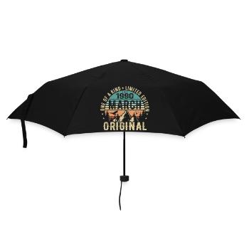Legendär seit März 1990 - Geburtstag März 1990 - Regenschirm (klein) - Schwarz - Vorne
