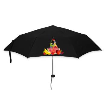 Colorful Fruit Pyramid with Watermelon - Umbrella (small) - black - Front