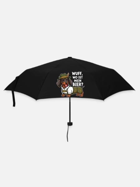 Wuff, wo ist mein Bier ? - Regenschirm (klein) - Schwarz