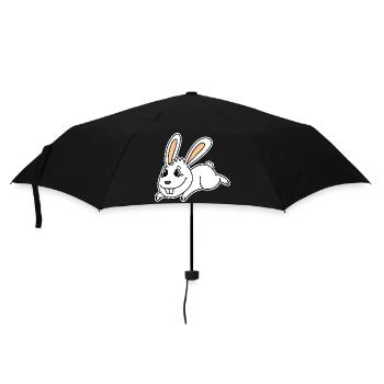 Süßer Hase Illustration Kaninchen Weiß - Regenschirm (klein) - Schwarz - Vorne