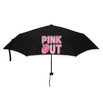 Pink Out Football Breast Cancer Awareness  - Umbrella (small) - black - Front