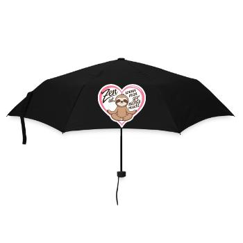 Zen Ist, Wenn Man Gar Nichts Macht - Regenschirm (klein) - Schwarz - Vorne