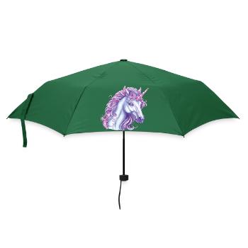 Enchanted Unicorn Magical Expression - Umbrella (small) - bottlegreen - Front