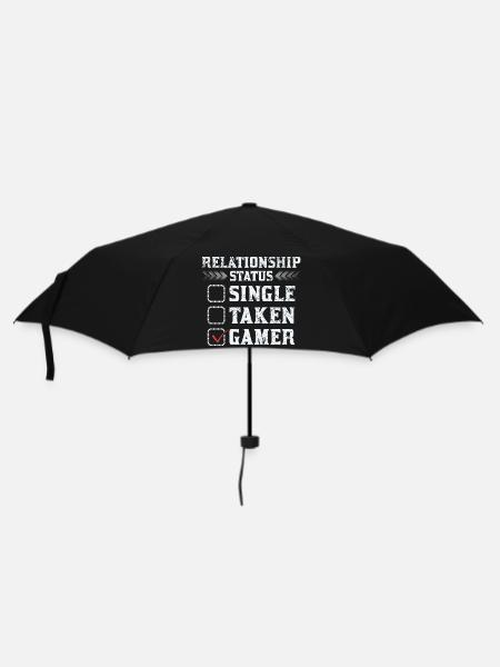 Gamer Beziehungsstatus Shirt - Regenschirm (klein) - Schwarz