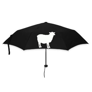 Sheep Silhouette - Umbrella (small) - black - Front