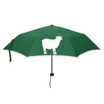 Sheep Silhouette - Umbrella (small) - bottlegreen - Front
