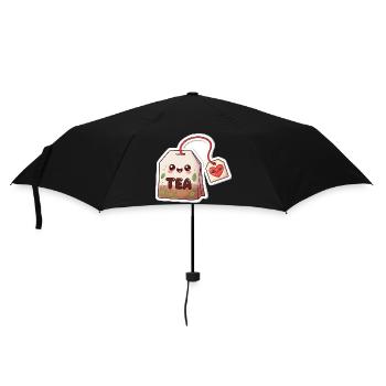 Sachet de thé Kawaii Coeur Design - Parapluie standard - noir - Devant