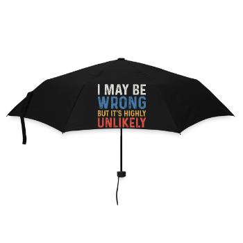 Ich mag mich irren, aber es ist höchst unwahrscheinlich - Regenschirm (klein) - Schwarz - Vorne