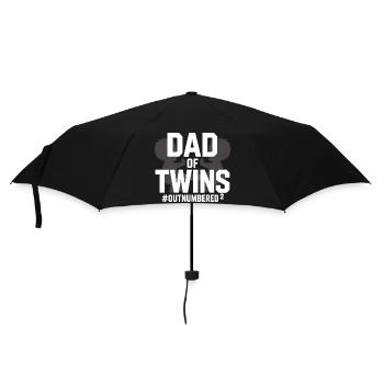 Dad of Twins – Funny Dad Design Twins - Umbrella (small) - black - Front