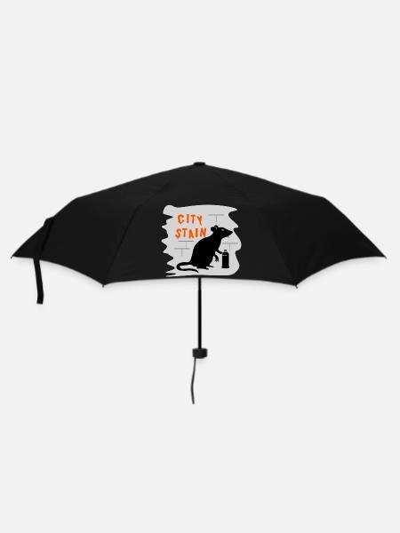 City Stain – rat graffiti - Umbrella (small) - black