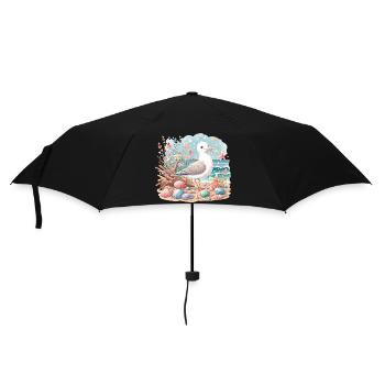 Seagull Beach Shells Maritime Coast - Umbrella (small) - black - Front