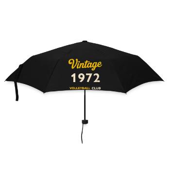 Vintage 1972 – Volleyball Club Retro Birth Year - Umbrella (small) - black - Front
