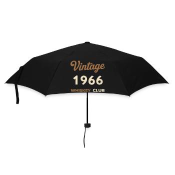 Vintage 1966 – Whiskey Club Retro Geburtsjahr - Regenschirm (klein) - Schwarz - Vorne