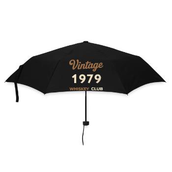 Vintage 1979 – Whiskey Club Retro Geburtsjahr - Regenschirm (klein) - Schwarz - Vorne