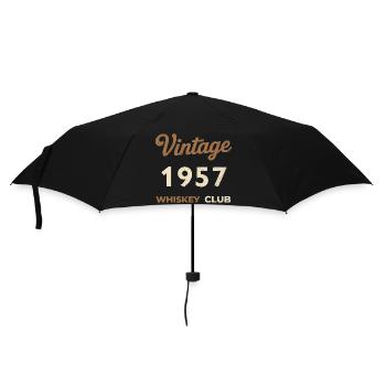 vVintage 1957 – Whiskey Club Retro Geburtsjahr - Regenschirm (klein) - Schwarz - Vorne