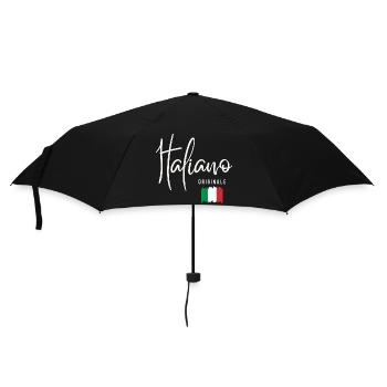 Geboren in Italien, ursprünglich aus Italien - Regenschirm (klein) - Schwarz - Vorne
