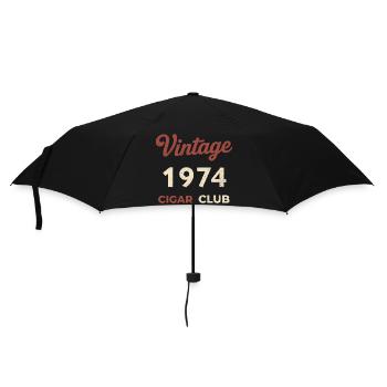 Vintage 1974 Cigar Club Retro Geburtsjahr Geschenk - Regenschirm (klein) - Schwarz - Vorne