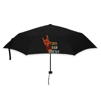 Dad Rock Design Graphic - Rocker Gift - Umbrella (small) - black - Front