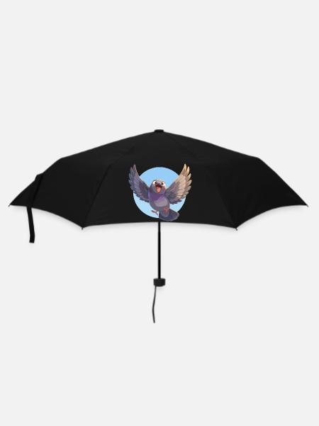 Tauben Taube - Regenschirm (klein) - Schwarz