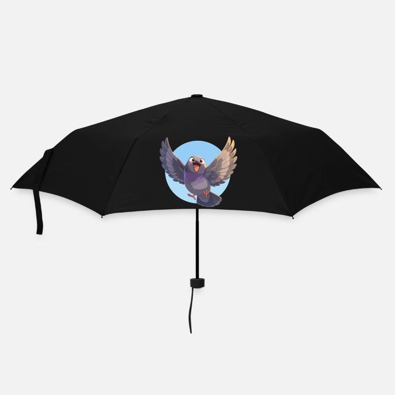 Tauben Taube - Regenschirm (klein) - Schwarz