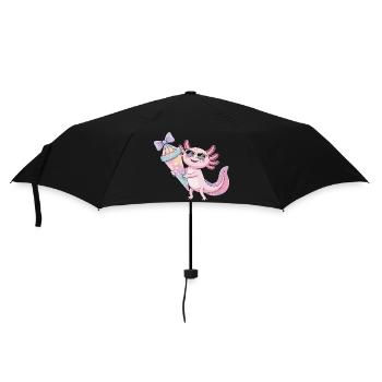 Pink Axolotl Eiscreme Party - Umbrella (small) - black - Front
