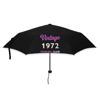 Vintage 1972 – Dancing Club Retro Geburtsjahr - Regenschirm (klein) - Schwarz - Vorne