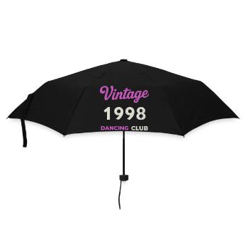 Vintage 1998 – Dancing Club Retro Geburtsjahr - Regenschirm (klein) - Schwarz - Vorne