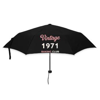 Vintage 1971 – Baking Club Retro Birth Year - Umbrella (small) - black - Front