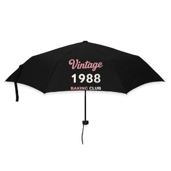 Vintage 1988 – Baking Club Retro Birth Year - Umbrella (small) - black - Front