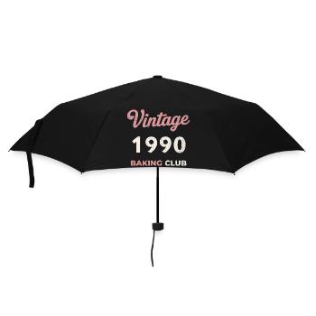 Vintage 1990 – Baking Club Retro Birth Year - Umbrella (small) - black - Front