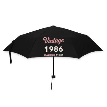 Vintage 1986 – Baking Club Retro Birth Year - Umbrella (small) - black - Front