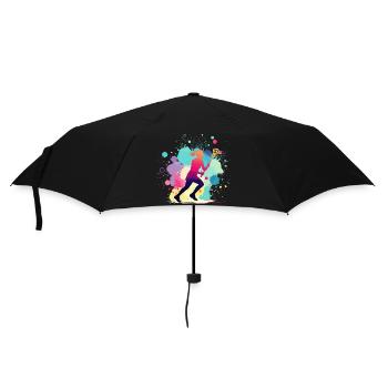 Lacrosse, Lacrosse Player Woman, Lacrosse Graphic - Umbrella (small) - black - Front