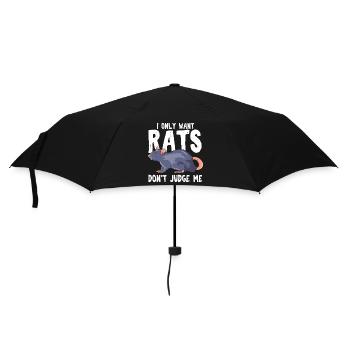 Cute Blue Rat Illustration Pet Rodent Graphic - Regenschirm (klein) - Schwarz - Vorne