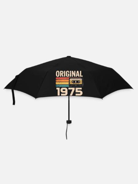 Originaler 1975er Retro-Geburtstag 1975 - Regenschirm (klein) - Schwarz