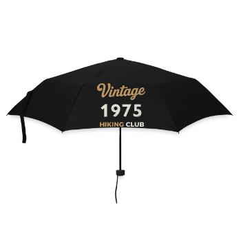 Vintage 1975 – Sailing Club Retro Geburtsjahr - Regenschirm (klein) - Schwarz - Vorne