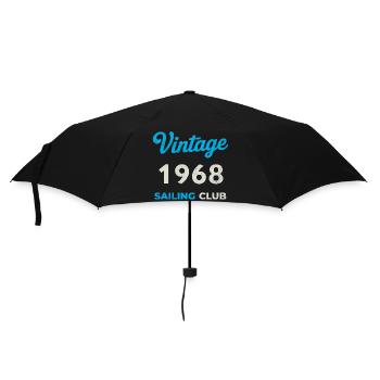 Vintage 1968 – Sailing Club Retro Geburtsjahr - Regenschirm (klein) - Schwarz - Vorne