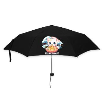 Kawaii Neko Ramen Chat Nouilles Anime - Parapluie standard - noir - Devant