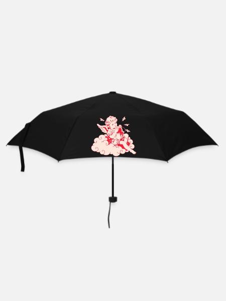 Wütender Gaming Cherub – Lag Blitze - Regenschirm (klein) - Schwarz