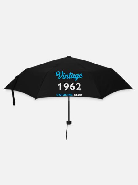 Vintage 1962 – Swimming Club Retro Geburtsjahr - Regenschirm (klein) - Schwarz