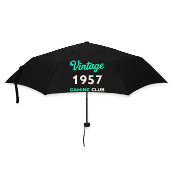 Vintage 1957 – Gaming Club Retro Birth Year - Umbrella (small) - black - Front