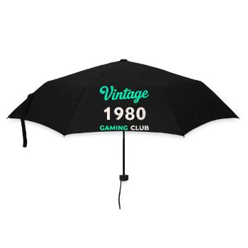 Vintage 1980 – Année de naissance rétro de Gaming Club - Parapluie standard - noir - Devant
