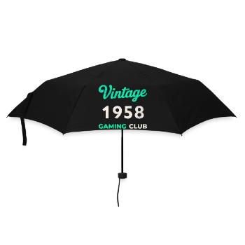 Vintage 1958 – Année de naissance rétro du Gaming Club - Parapluie standard - noir - Devant