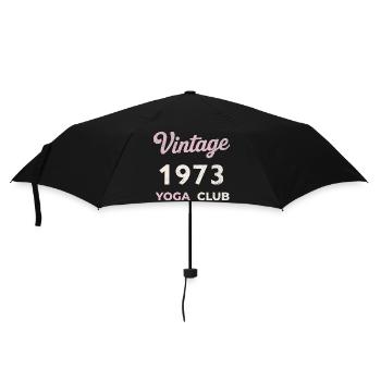 Vintage 1973 Yoga Club Année de naissance rétro Vintage - Parapluie standard - noir - Devant
