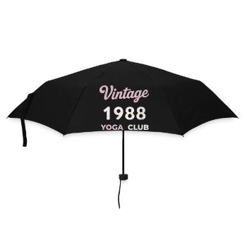 Vintage 1988 Yoga Club Année de naissance rétro vintage - Parapluie standard - noir - Devant