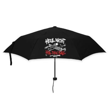 Heul nicht, hol den Ball! Tischtennis Streetwear - Regenschirm (klein) - Schwarz - Vorne